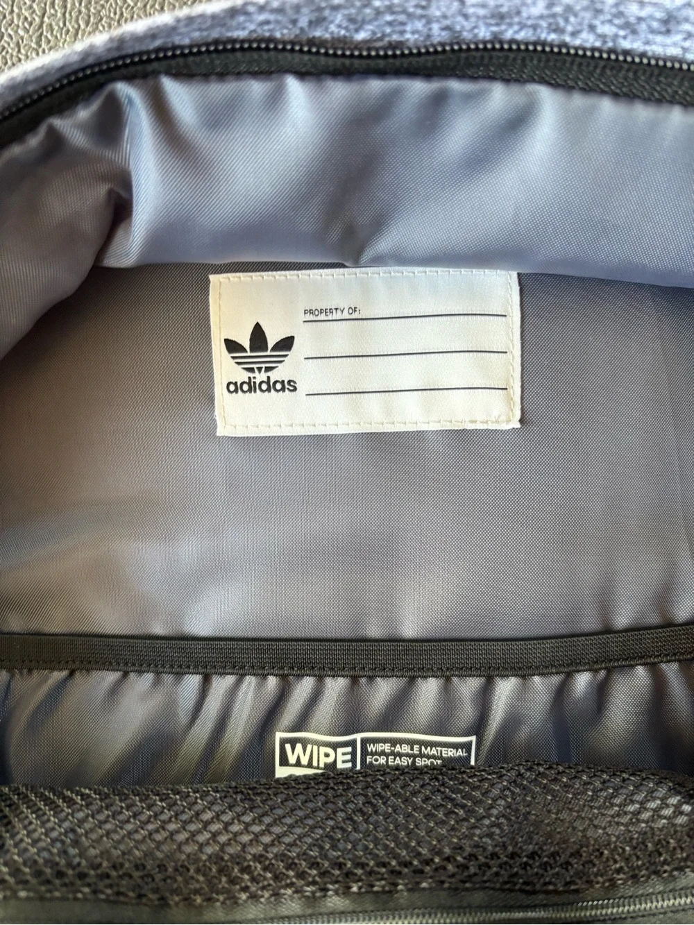 adidas Heather Gray Trefoil Backpack NWT